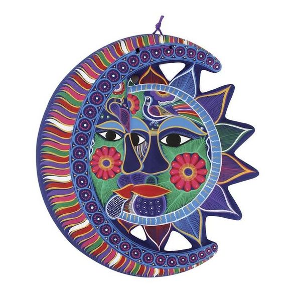 Alternate image for Unique Sun and Moon Ceramic Wall Art Eclipse of Love
