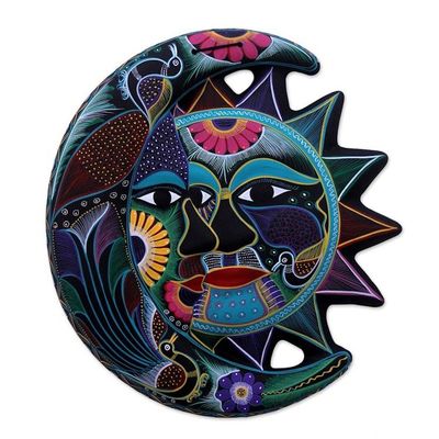 Alternate image for Handmade Sun and Moon Ceramic Wall Art Eclipse of Dance