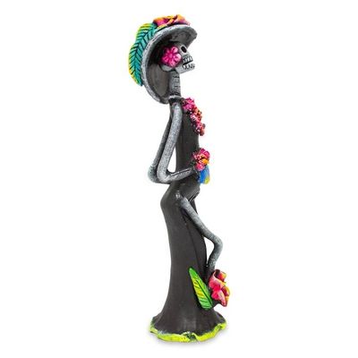 Alternate image for Day of the Dead Catrina Ceramic Sculpture Crafted by Hand Catrina the Seductress