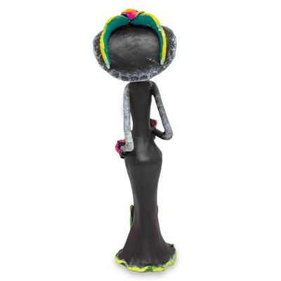 Alternate image for Day of the Dead Catrina Ceramic Sculpture Crafted by Hand Catrina the Seductress