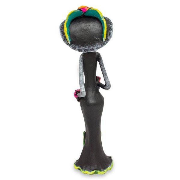 Alternate image for Day of the Dead Catrina Ceramic Sculpture Crafted by Hand Catrina the Seductress