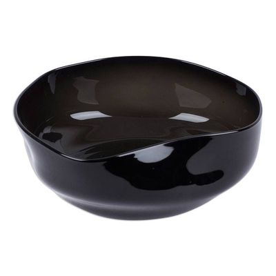 Alternate image for Eco-Friendly Black Handblown Glass Salad Bowl from Mexico Dark Delicacies
