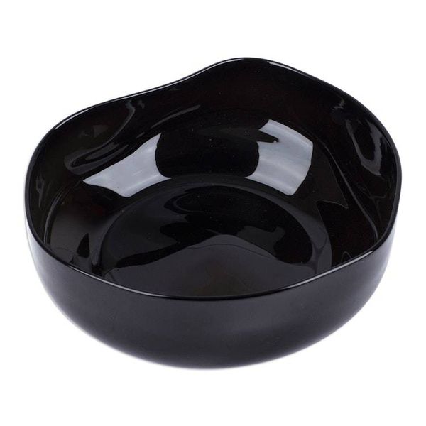 Alternate image for Eco-Friendly Black Handblown Glass Salad Bowl from Mexico Dark Delicacies