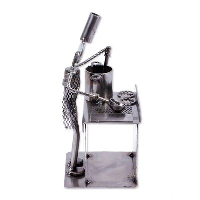 Alternate image for Recycled Metal Sculpture Rustic Mexico Eco Art Rustic Chef