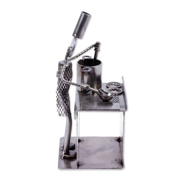 Alternate image for Recycled Metal Sculpture Rustic Mexico Eco Art Rustic Chef