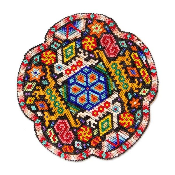 Alternate image for Handmade Mexico Huichol Nierika Rabbit Deer Beadwork eARThiness