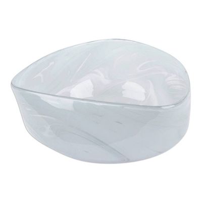 Alternate image for Eco-Friendly White Handblown Glass Salad Bowl from Mexico Heavenly Delicacies