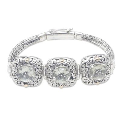 Alternate image for Gold-Accented Sterling Silver  Prasiolite Pendant Bracelet Young  Sweet