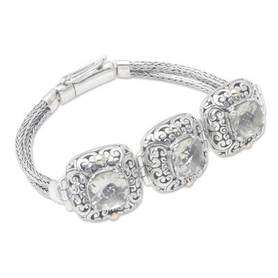 Alternate image for Gold-Accented Sterling Silver  Prasiolite Pendant Bracelet Young  Sweet