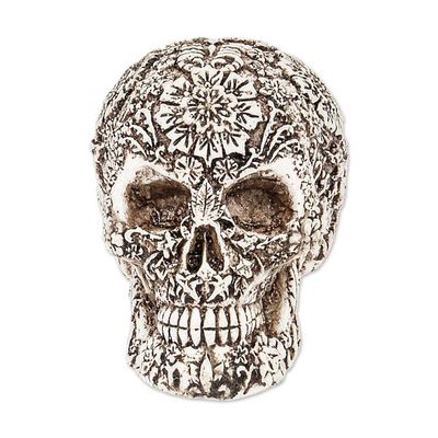 Alternate image for Handcrafted Ceramic Mini Skull Figurine from Mexico Skull Mystery