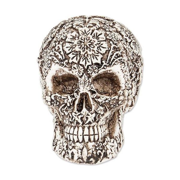 Alternate image for Handcrafted Ceramic Mini Skull Figurine from Mexico Skull Mystery
