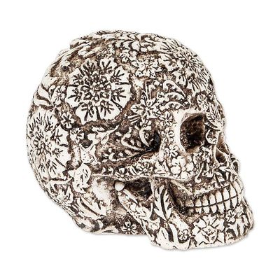 Alternate image for Handcrafted Ceramic Mini Skull Figurine from Mexico Skull Mystery