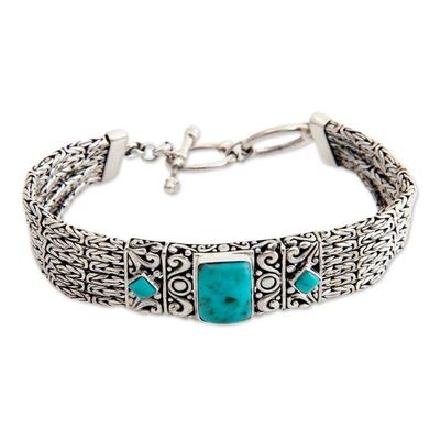 Alternate image for Sterling Silver and Reconstituted Turquoise Bracelet Sweet Paradise