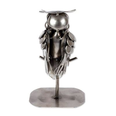 Alternate image for Hand Crafted Owl Metal Sculpture Owl Lookout