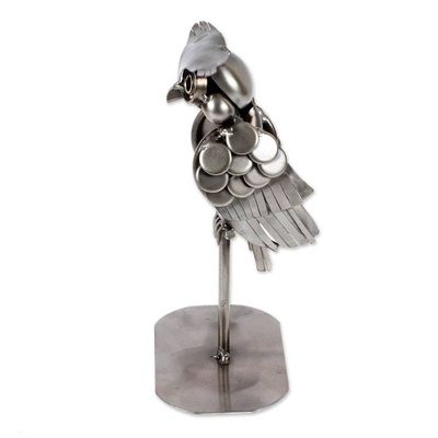 Alternate image for Hand Crafted Owl Metal Sculpture Owl Lookout