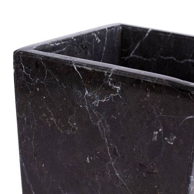 Alternate image for Modern Natural Black and White Marble Flower Pot Black and White Contempo