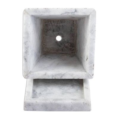 Alternate image for Marble Modern Flower Pot Natural Contempo