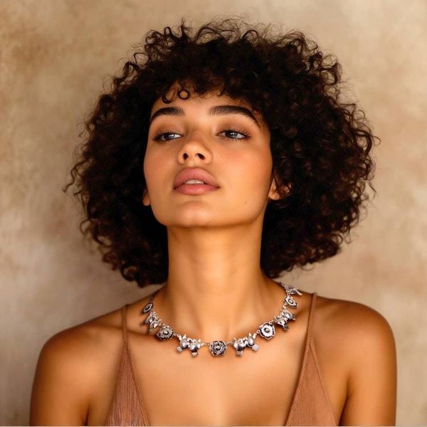 Alternate image for Sterling silver flower necklace Mexican Romance