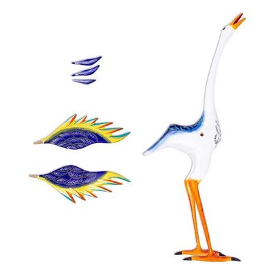 Alternate image for Hand-Painted Wood Alebrije Heron Sculpture from Mexico Majestic Heron