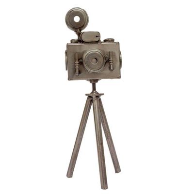 Alternate image for Mexico Eco Friendly Recycled Metal Camera Sculpture Rustic Camera