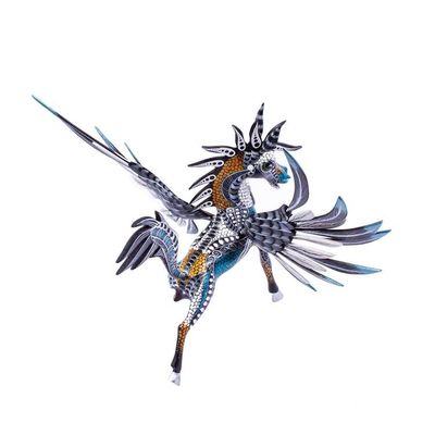 Alternate image for Copal Wood Pegasus Alebrije from Mexico Azure Pegasus