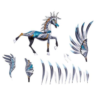 Alternate image for Copal Wood Pegasus Alebrije from Mexico Azure Pegasus