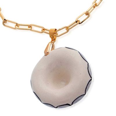 Alternate image for Hand-Painted Talavera 14k Gold-Accented Pendant Necklace Endless Blue