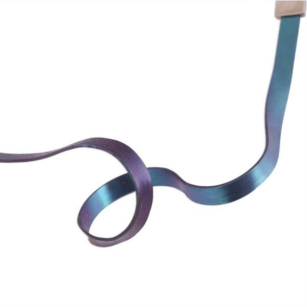 Alternate image for Modern Titanium Plated Sterling Silver Pendant Necklace Modern Ribbon