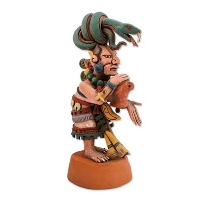 Alternate image for Ceramic Sculpture of Mayan Goddess Ixchel from Mexico Mayan Goddess of Medicine