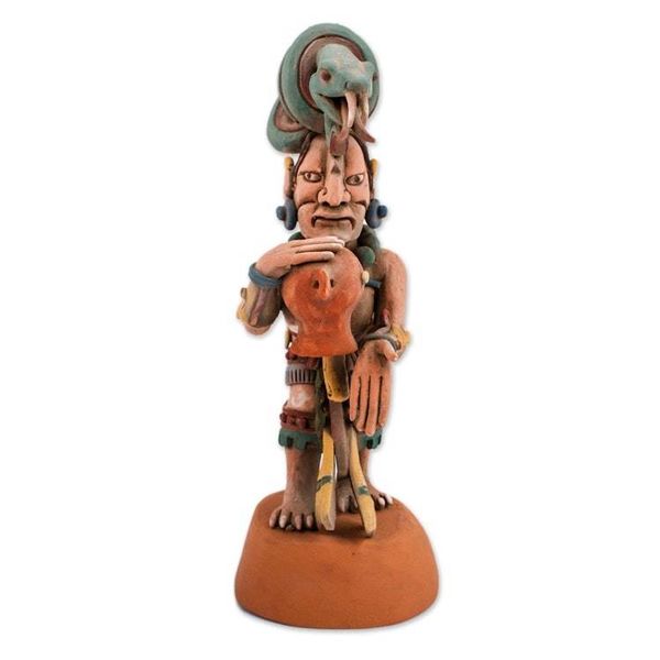 Alternate image for Ceramic Sculpture of Mayan Goddess Ixchel from Mexico Mayan Goddess of Medicine