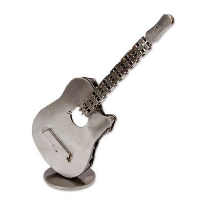 Alternate image for Guitar-Themed Figurine Handcrafted from Recycled Auto Parts Glorious Guitar