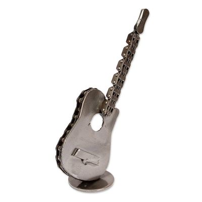 Alternate image for Guitar-Themed Figurine Handcrafted from Recycled Auto Parts Glorious Guitar