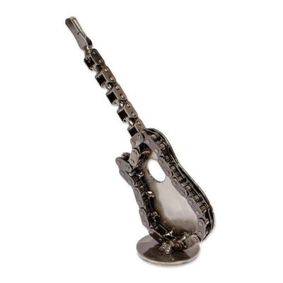Alternate image for Guitar-Themed Figurine Handcrafted from Recycled Auto Parts Glorious Guitar