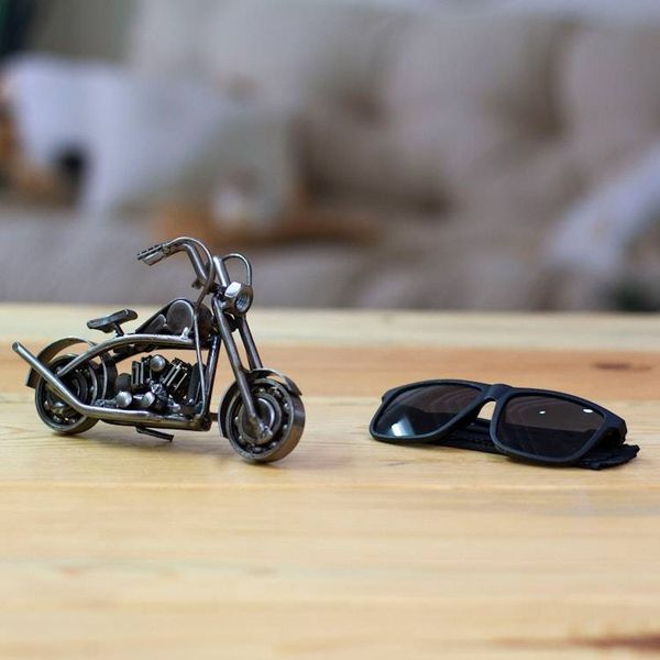 Alternate image for Motorcycle-Themed Eco-Friendly Recycled Metal Sculpture Vintage Motorbike