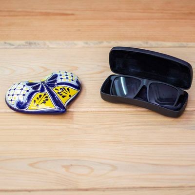 Alternate image for Heart-Shaped Talavera Folk Art Style Ceramic Wall Sculpture Talavera Heart