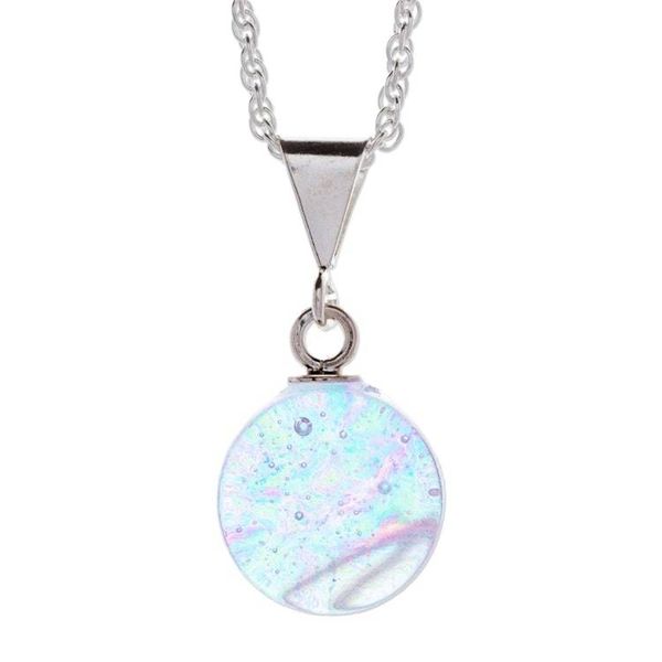 Alternate image for Round Wisteria Dichroic Art Glass Jewelry Set from Mexico Wisteria World