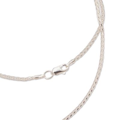 Alternate image for 950 Silver Cultured Pearl Pendant Necklace from Mexico Curvy Beauty