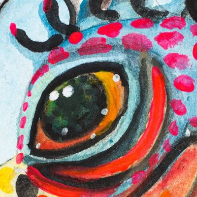 Alternate image for Traditional Expressionist Watercolor Alebrije Eagle Painting Eagle Alebrije
