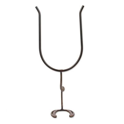 Alternate image for Antiqued and Rustic Recycled Iron Hat Hanger from Mexico Equestrian Honor