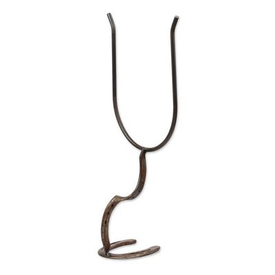 Alternate image for Antiqued and Rustic Recycled Iron Hat Hanger from Mexico Equestrian Honor
