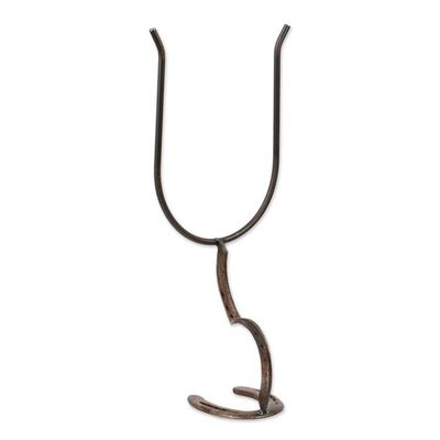 Alternate image for Antiqued and Rustic Recycled Iron Hat Hanger from Mexico Equestrian Honor