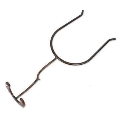 Alternate image for Antiqued and Rustic Recycled Iron Hat Hanger from Mexico Equestrian Honor