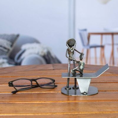 Alternate image for Handcrafted Recycled Metal Mexico Rustic Doctor Sculpture Pediatricians Appointment