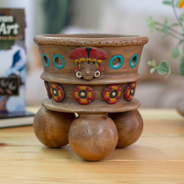 Alternate image for Mesoamerican Style Footed Bowl Sculpture Teotihuacan Tribute