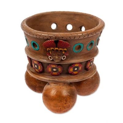 Alternate image for Mesoamerican Style Footed Bowl Sculpture Teotihuacan Tribute