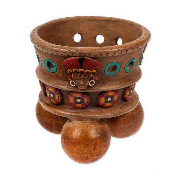 Alternate image for Mesoamerican Style Footed Bowl Sculpture Teotihuacan Tribute