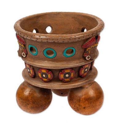 Alternate image for Mesoamerican Style Footed Bowl Sculpture Teotihuacan Tribute