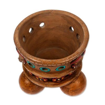 Alternate image for Mesoamerican Style Footed Bowl Sculpture Teotihuacan Tribute