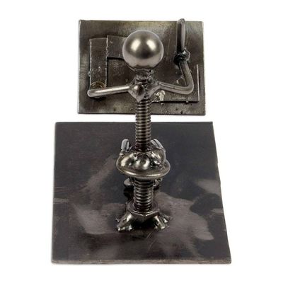 Alternate image for Recycled Metal Figurine of Architect Working on Plans Architect at Work
