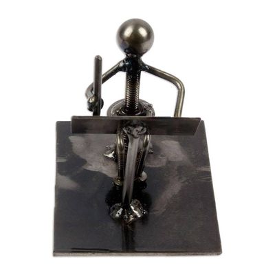 Alternate image for Recycled Metal Figurine of Architect Working on Plans Architect at Work